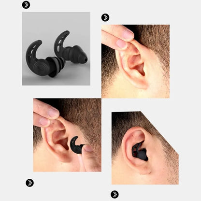 Anti-Noise Silicone Earplugs – Soundproof & Snore Reduction