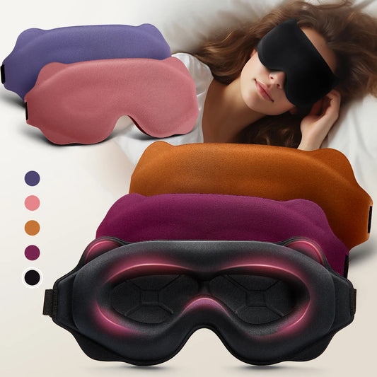 3D Sleep Mask – Light Blocking & Soft for Travel & Night Use